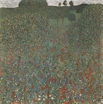 symbolism Painting - Mohnfeld Symbolism Gustav Klimt